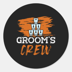Sticker Rond Équipe du marié pour une fête de bachelor drôle Ba