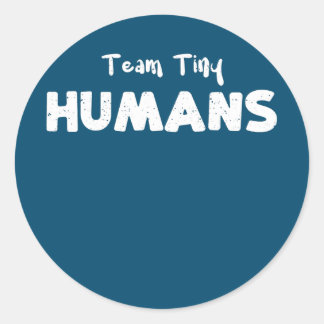 Sticker Rond Équipe Enfants Minuscules Humains Infirmière Sayes
