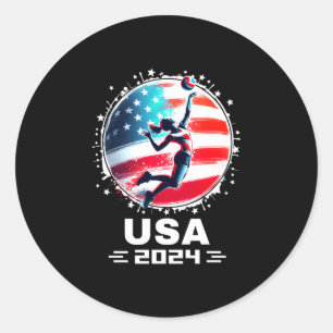 Sticker Rond Équipe États-Unis maillot de volley-ball 2024 pour