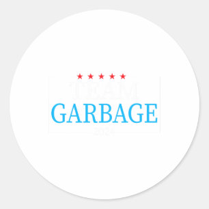 Sticker Rond Équipe Garbage 2024 Trump élections américaines
