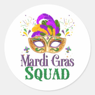 Sticker Rond Équipe Mardi Gras