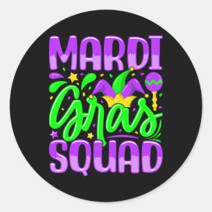 Sticker Rond Équipe Mardi Gras 1