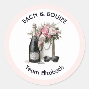 Sticker Rond Équipe Mariée Bach & Boujee Chic Enterrement de Vi