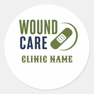 Sticker Rond Équipe médicale de soins des plaies