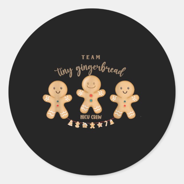 Sticker Rond Équipe Minuscule pain d'épice NICU Écran infirmièr (Devant)