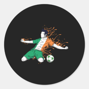 Sticker Rond Équipe nationale de football d'Irlande - Drapeau i