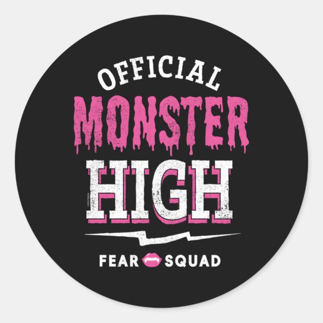 Sticker Rond Équipe officielle de la peur du monstre (Devant)