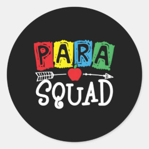 Sticker Rond Équipe paraprofessionnelle de l'école Para Squad