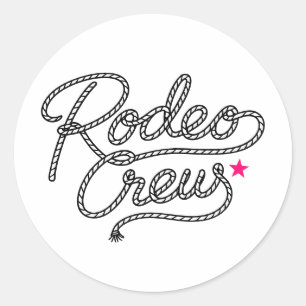 Sticker Rond Équipe Pink Rodeo pour l'enterrement de vie de jeu