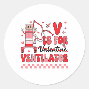 Sticker Rond Équipe pulmonaire Valentine Respiratoire Thérapeut