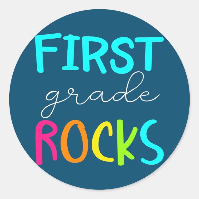 Sticker Rond Équipe Rocks de première année 1ère année Enseigna (Devant)