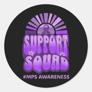 Sticker Rond Équipe Super rétro de sensibilisation des membres