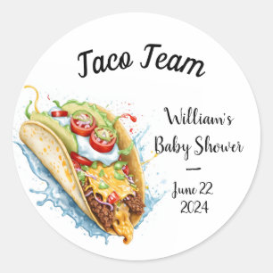 Sticker Rond Équipe Taco personnalisée