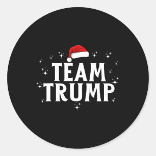 Sticker Rond Équipe Trump Trump Squad Funny Noël Trump