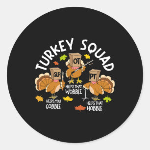Sticker Rond Équipe Turquie Escadron Slp Ot Pt Thérapie Automne