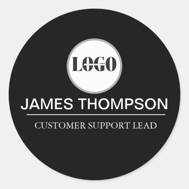 Sticker Rond Équipement de logo personnalisé pour l'employé de  (Devant)