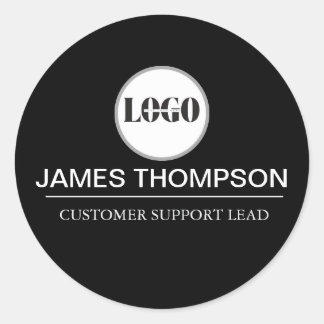 Sticker Rond Équipement de logo personnalisé pour l'employé de
