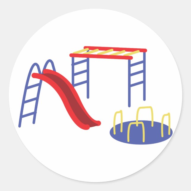 Sticker Rond Équipement de terrain de jeu (Devant)