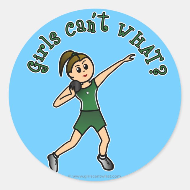 Sticker Rond Équipement de tir vert clair (Devant)