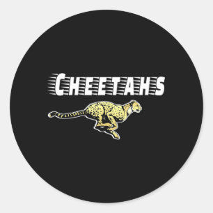 Sticker Rond Équipes de football de baseball de cheer Cheetahs