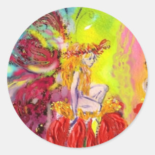 Sticker Rond ÉQUIPES DE L'AUBE / Imaginaire FLEURS FAIRY