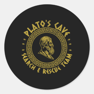 Sticker Rond Équipes de recherche et de sauvetage de la grotte