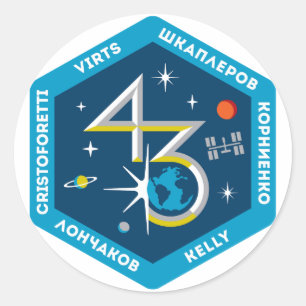Sticker Rond Équipes ISS : Expédition 43