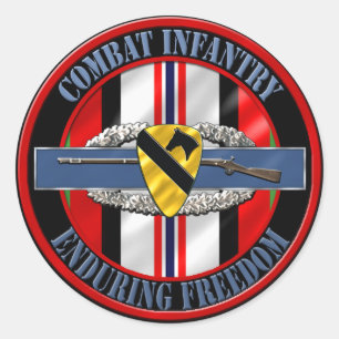 Sticker Rond ęr Infanterie OEF de Division de cavalerie