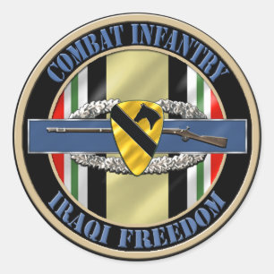 Sticker Rond ęr Infanterie OIF de Division de cavalerie