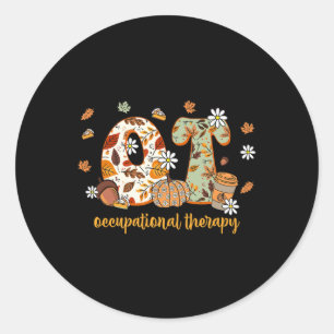 Sticker Rond Ergothérapie Automne Ot Ota Automne Thanksgivi