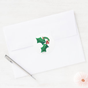 Sticker Rond Eric Carle Christmas Caterpillar