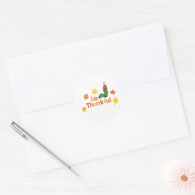 Sticker Rond Eric Carle | So Thankar Caterpillar (Enveloppe)