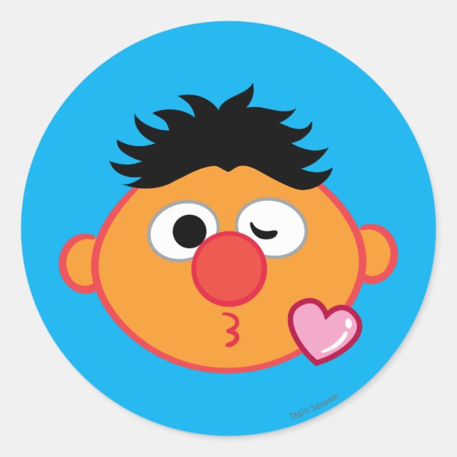 Sticker Rond Ernie lançant un baiser (Devant)