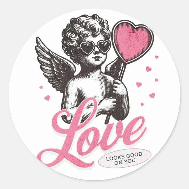 Sticker Rond Eros, déesse de l'amour (Devant)