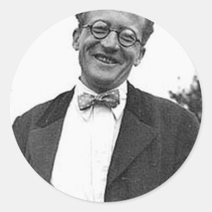 Sticker Rond Erwin Schrodinger