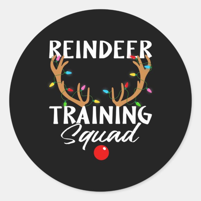 Sticker Rond Escadrille d'entraînement de coureur de rennes de  (Devant)