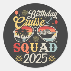 Sticker Rond Escadron de croisière anniversaire 2025 Famille co