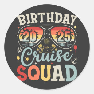 Sticker Rond Escadron de croisière anniversaire 2025 Famille co