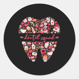 Sticker Rond Escadron dentaire Valentine Dental Équipage dentai