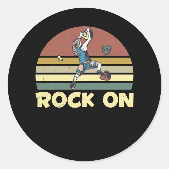 Sticker Rond Escalade murale fille à l'intérieur bouldering fem (Devant)