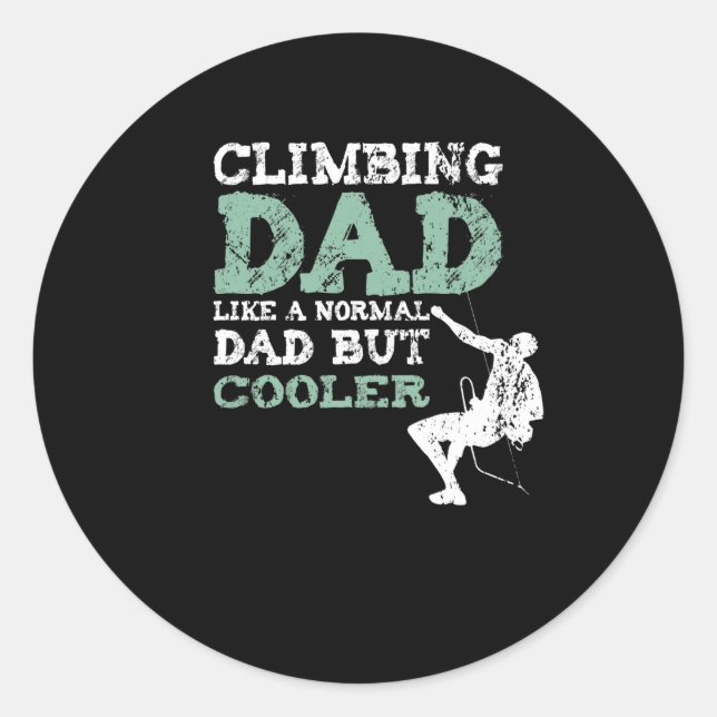 Sticker Rond Escalade Papa rock escalade papa alpiniste père pè (Devant)