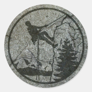 Sticker Rond Escalade rocheuse