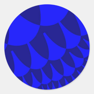 Sticker Rond Escaliers bleus