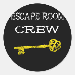 Sticker Rond Escape Room Crew Exit Room Jeu Groupe Joueur d'équ