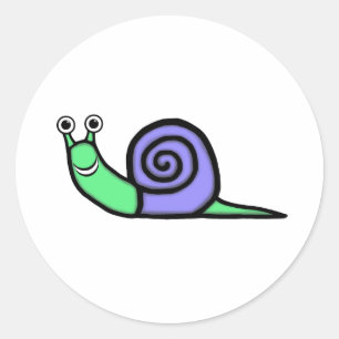 Sticker Rond Escargot