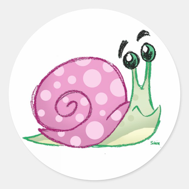 Sticker Rond Escargot (Devant)