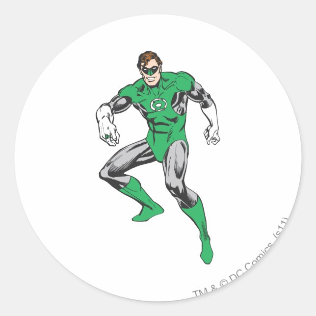 Sticker Rond Escouts de lanterne verte (Devant)