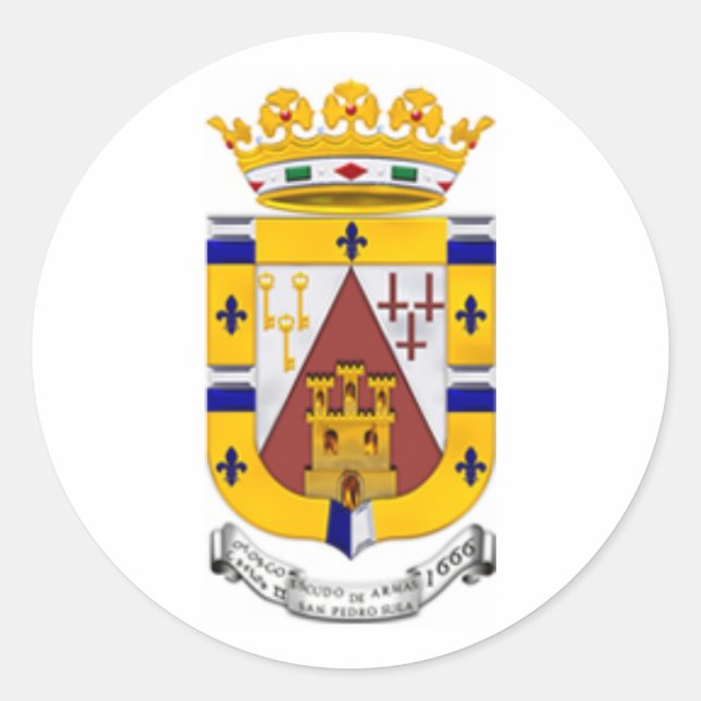 Sticker Rond Escudo de San Pedro Sula, Honduras (Devant)