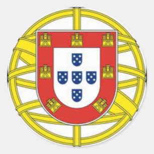 Sticker Rond Escudo Portugues Aesivo d'autocollant de globe de