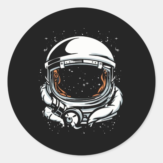 STICKER ROND ESPACE D'ASSISTANCE ASTRONAUT (Devant)